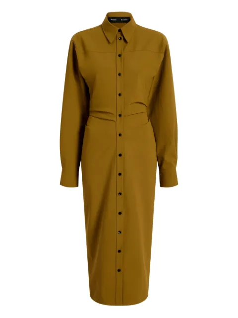 Proenza Schouler button-down cinched shirt midi day dress