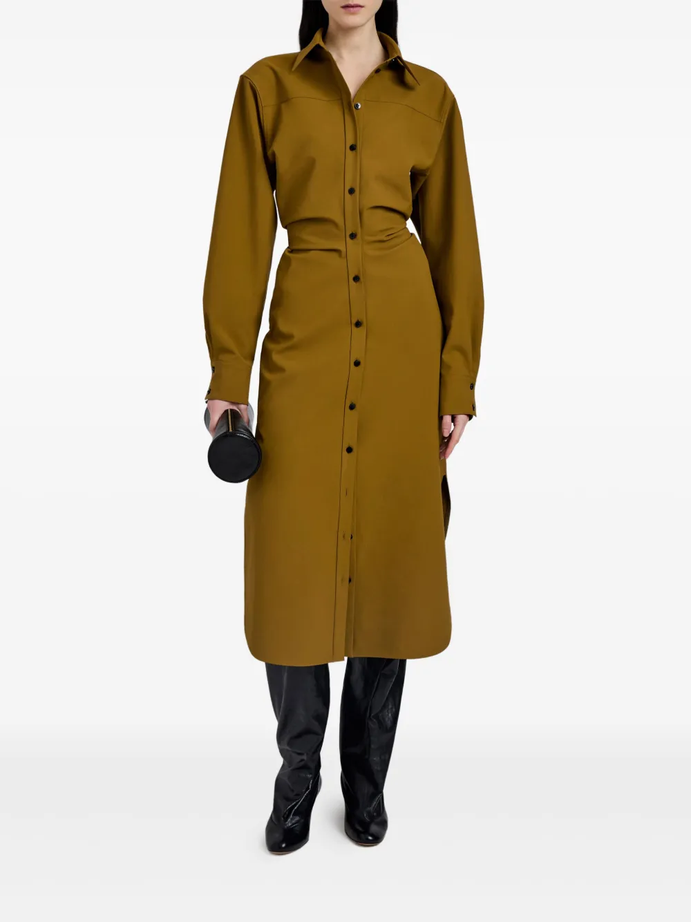 Proenza Schouler button-down cinched shirt midi day dress | Day Dresses | Image 2