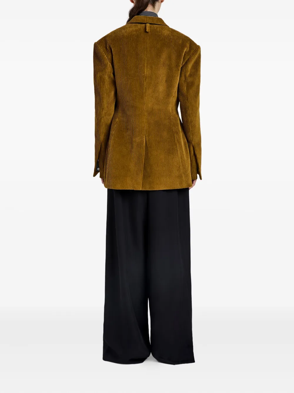 Proenza Schouler Ribfluwelen blazer Bruin