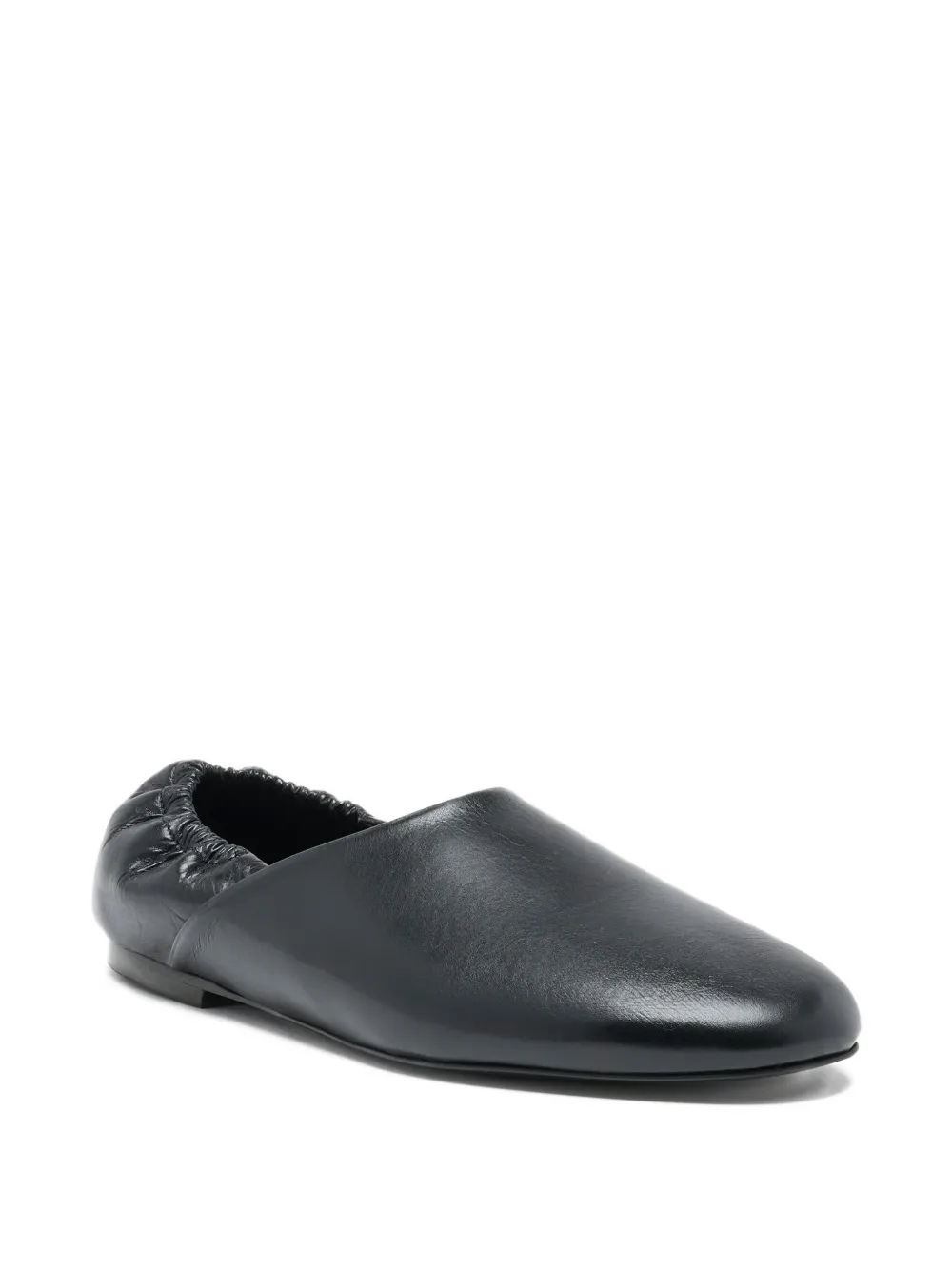 Proenza Schouler Leren slippers met elastische rug - Zwart