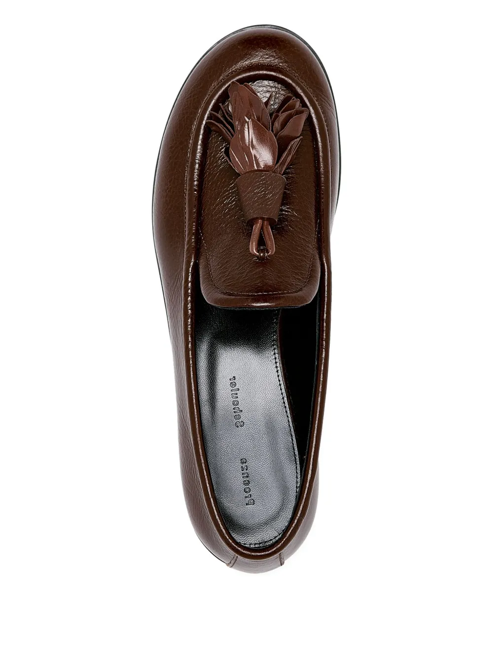 Proenza Schouler Leren loafers met kwastjes Bruin