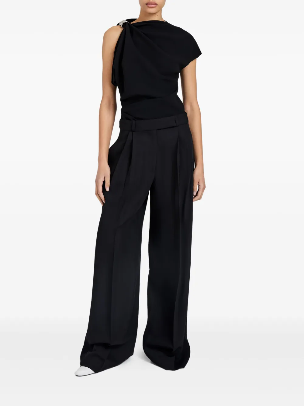 Proenza Schouler Palazzo plooibroek - Zwart