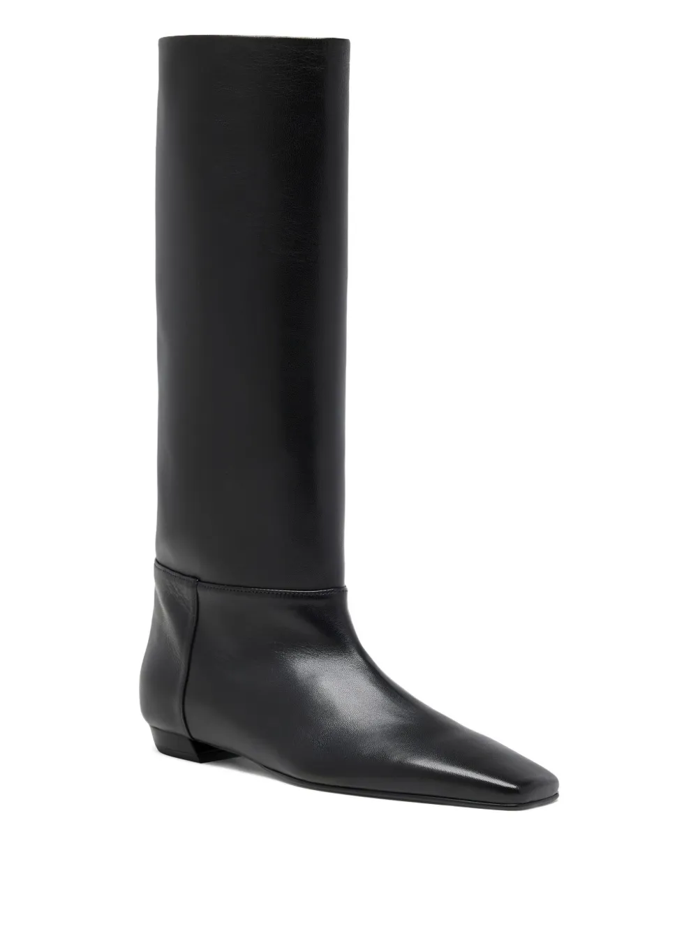Proenza Schouler Trap Leather Knee-high Boots In Black