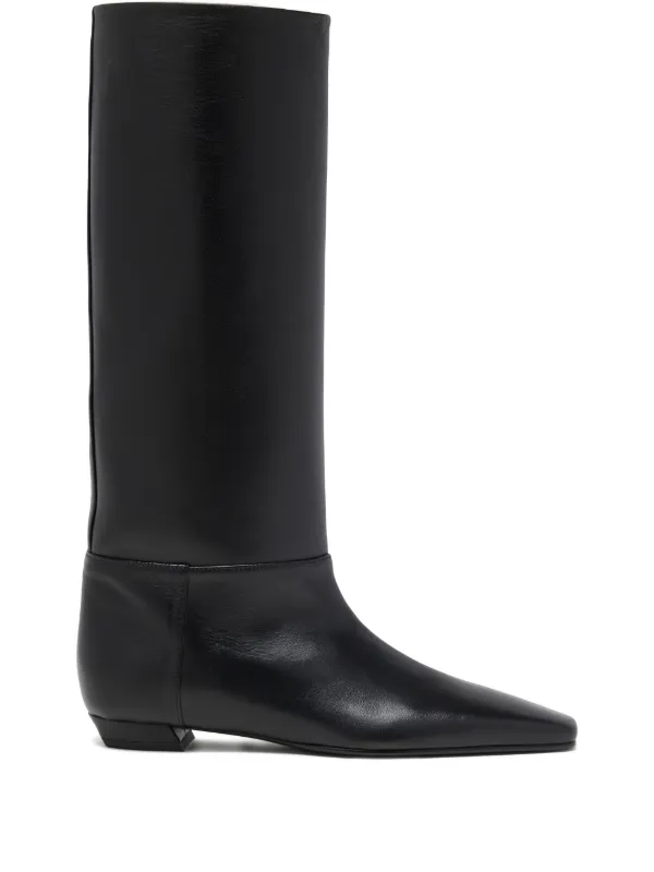 Proenza Schouler Trap Flat Boots in Nappa in Black