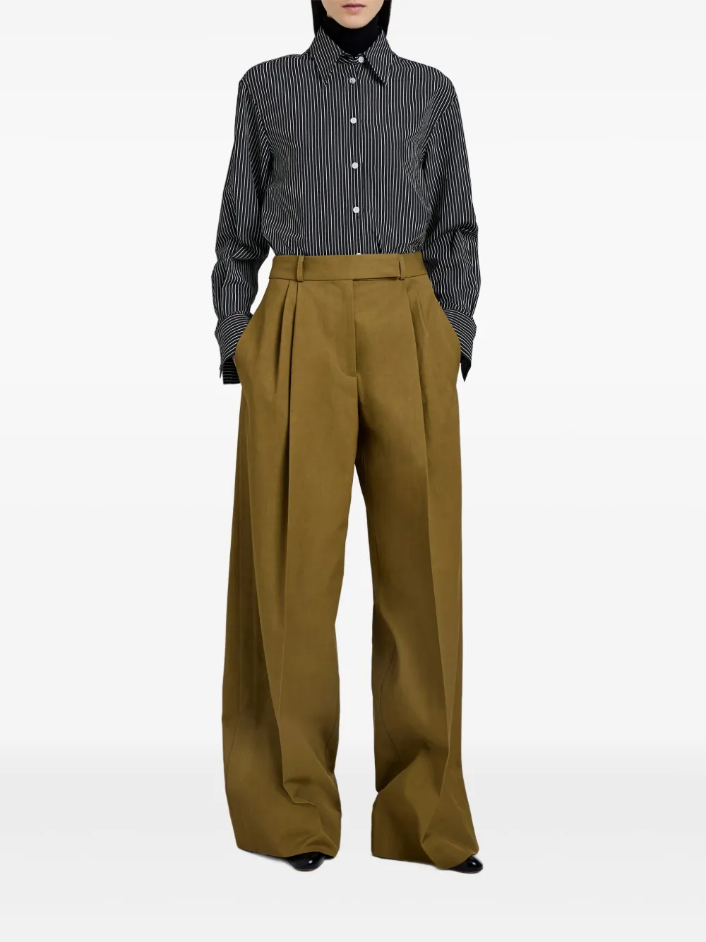 Proenza Schouler Gestreept blouse - Zwart