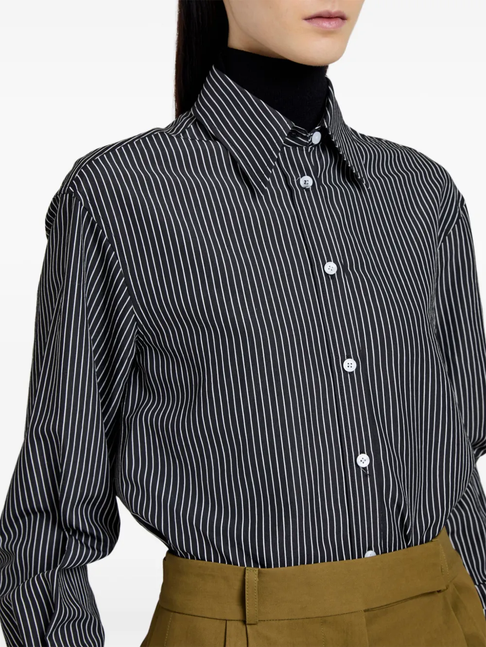 Proenza Schouler Gestreept blouse Zwart