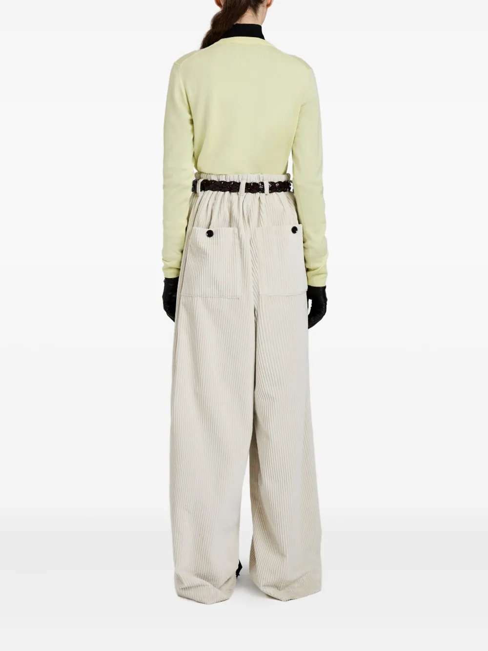 Proenza Schouler Diamond-pattern Merino Wool-silk Blend Sweater In Black