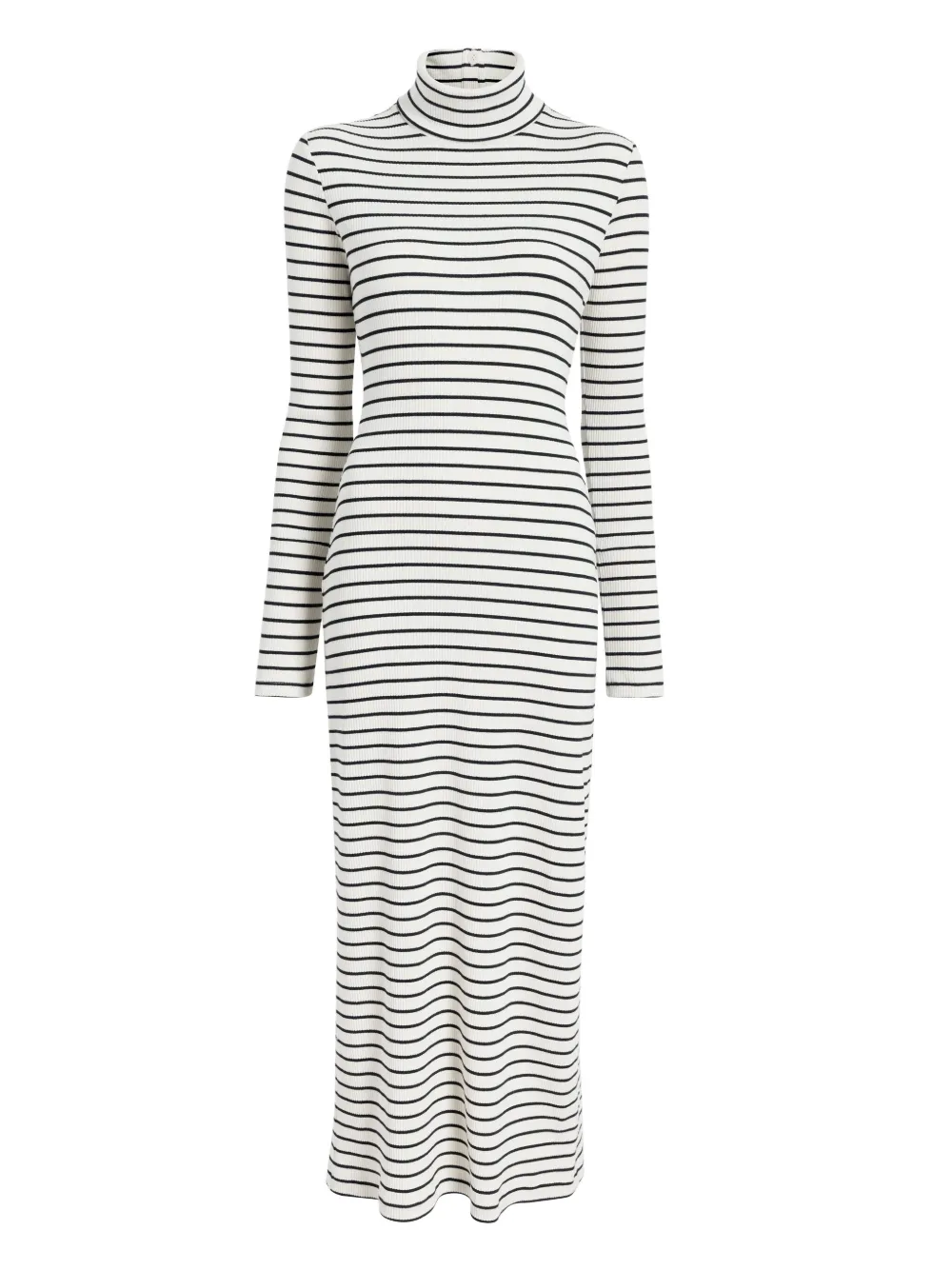 Proenza Schouler White Label Frances Striped Turtleneck Midi Dress In White