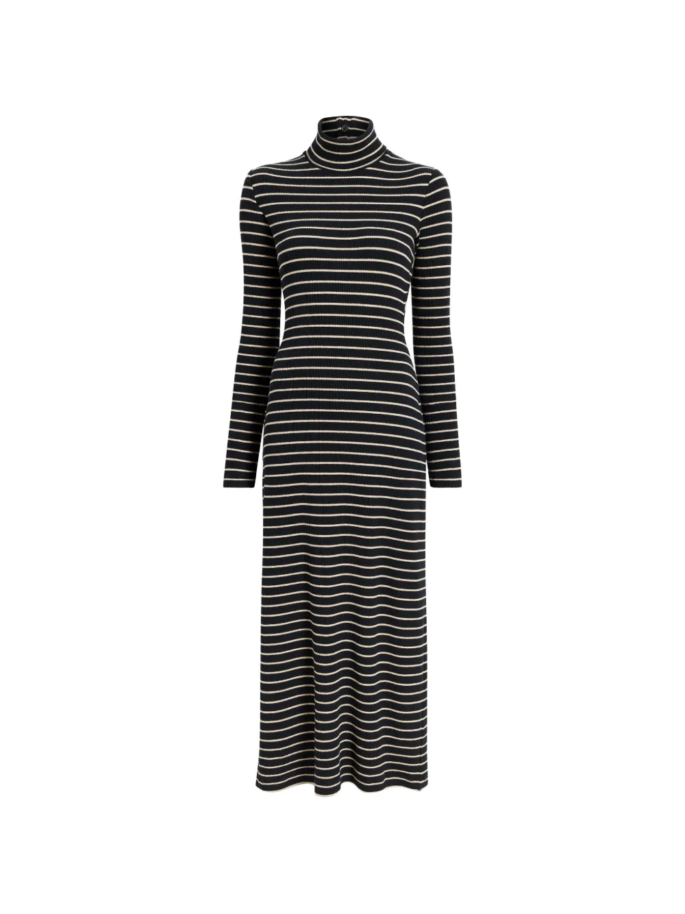 Proenza Schouler White Label Frances gestreepte midi-jurk met col Wit