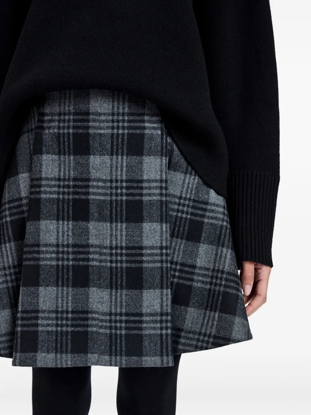 Proenza Schouler Cassia Plaid Wool Mini Skirt In Multi