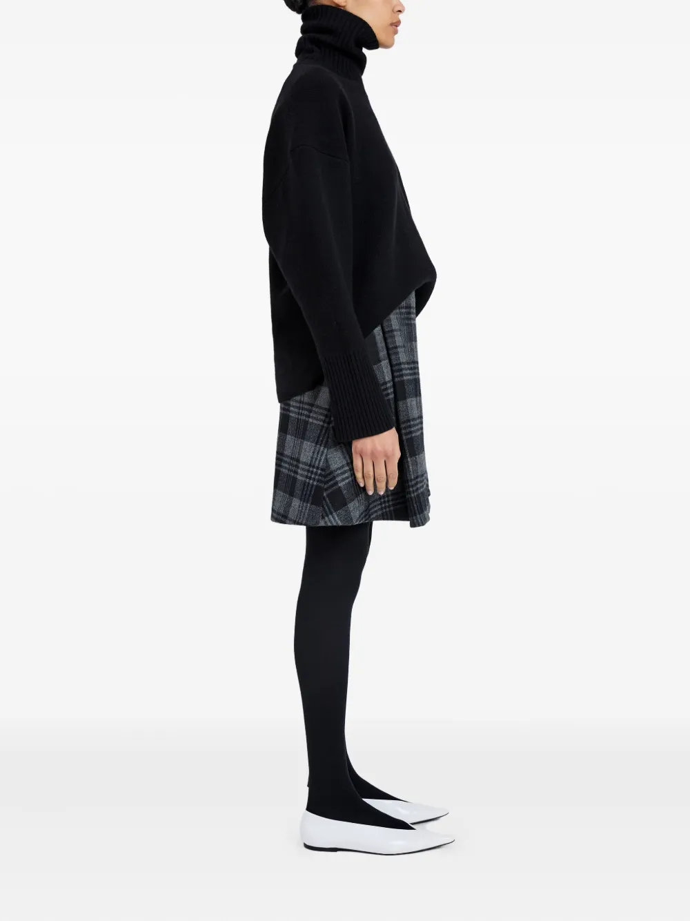 Proenza Schouler Cassia Plaid Wool Mini Skirt In Multi