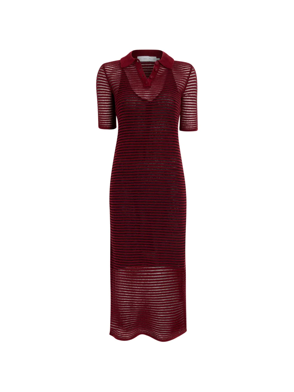 Proenza Schouler White Label Abito midi Meline a righe - Rosso