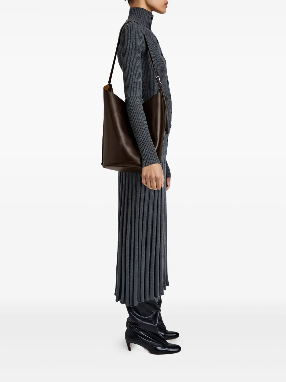 Proenza Schouler buckle-fastening leather tote bag - Bruin