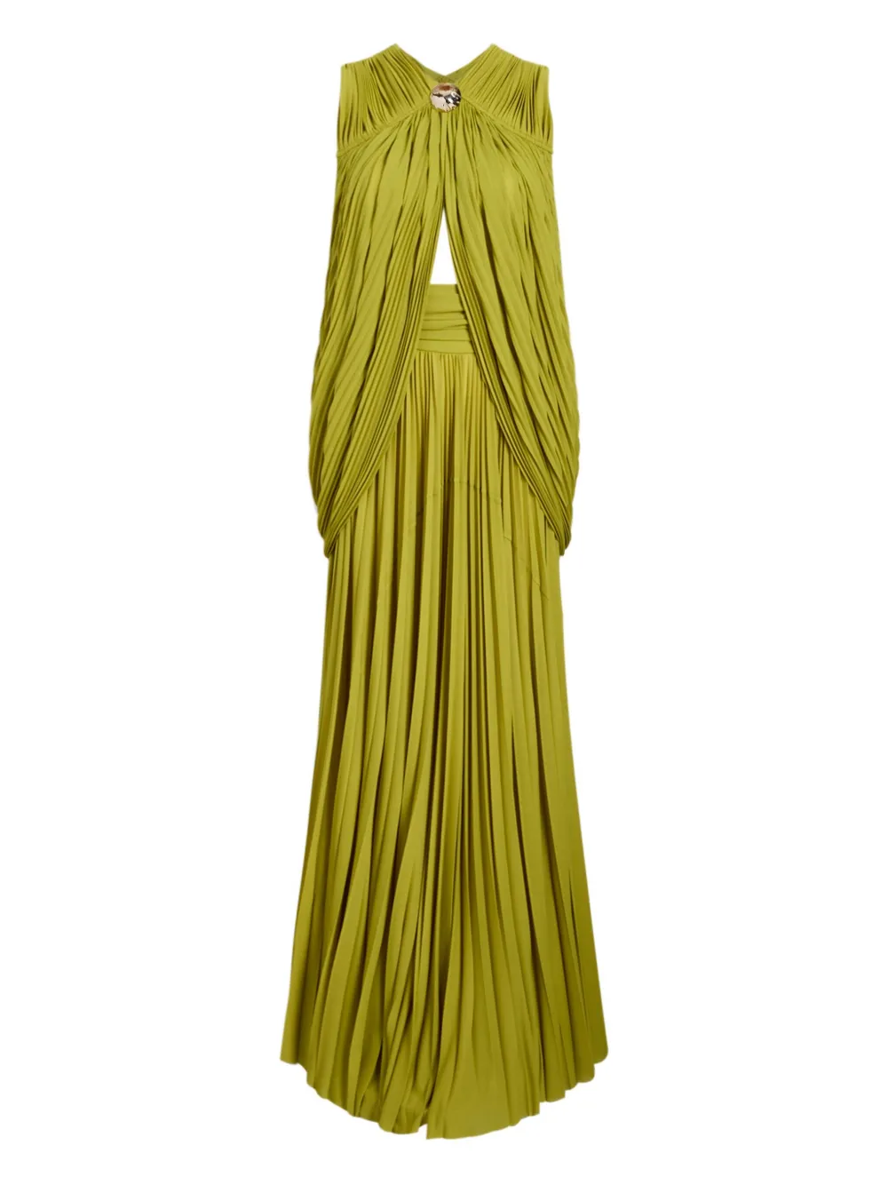 Proenza Schouler pleated draped maxi party dress | Green | Image 1