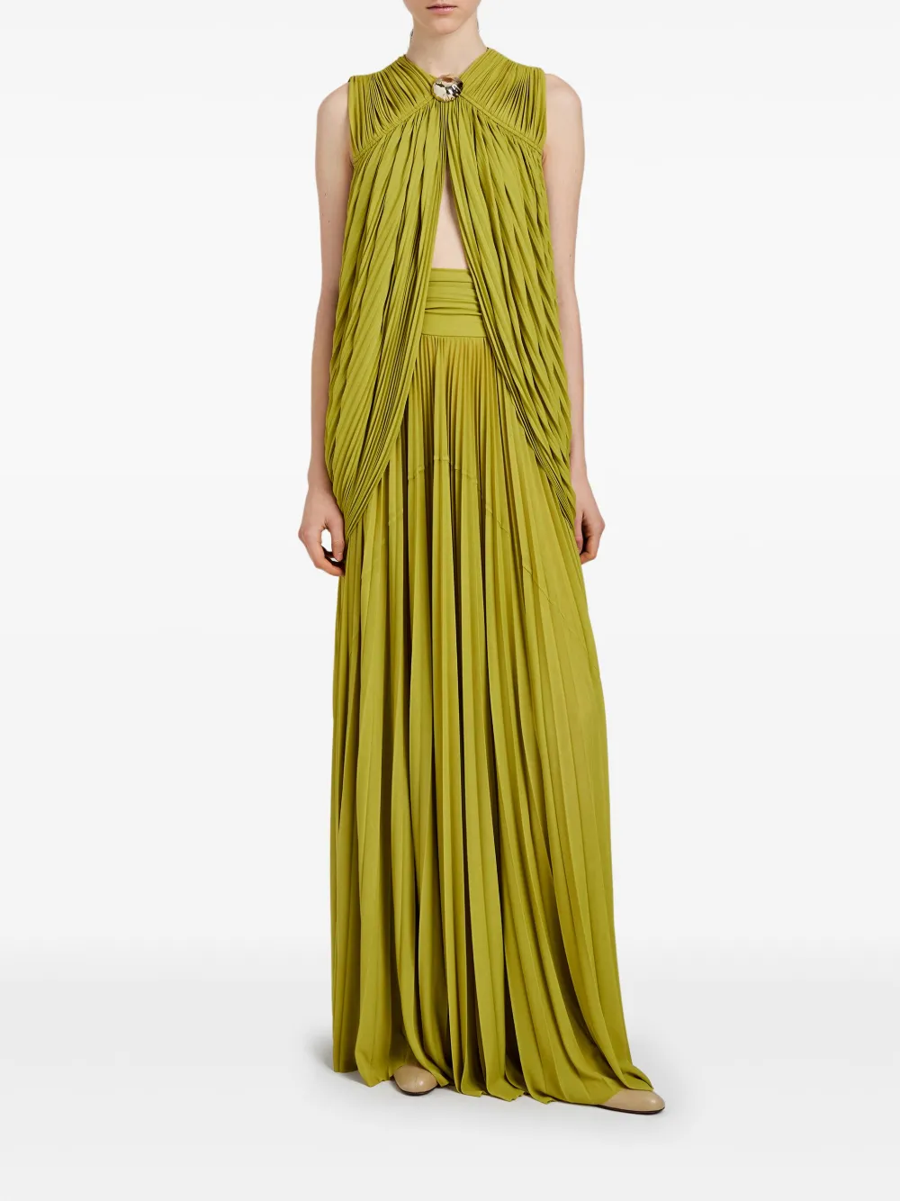 Proenza Schouler Gedrapeerde maxi-jurk - Groen