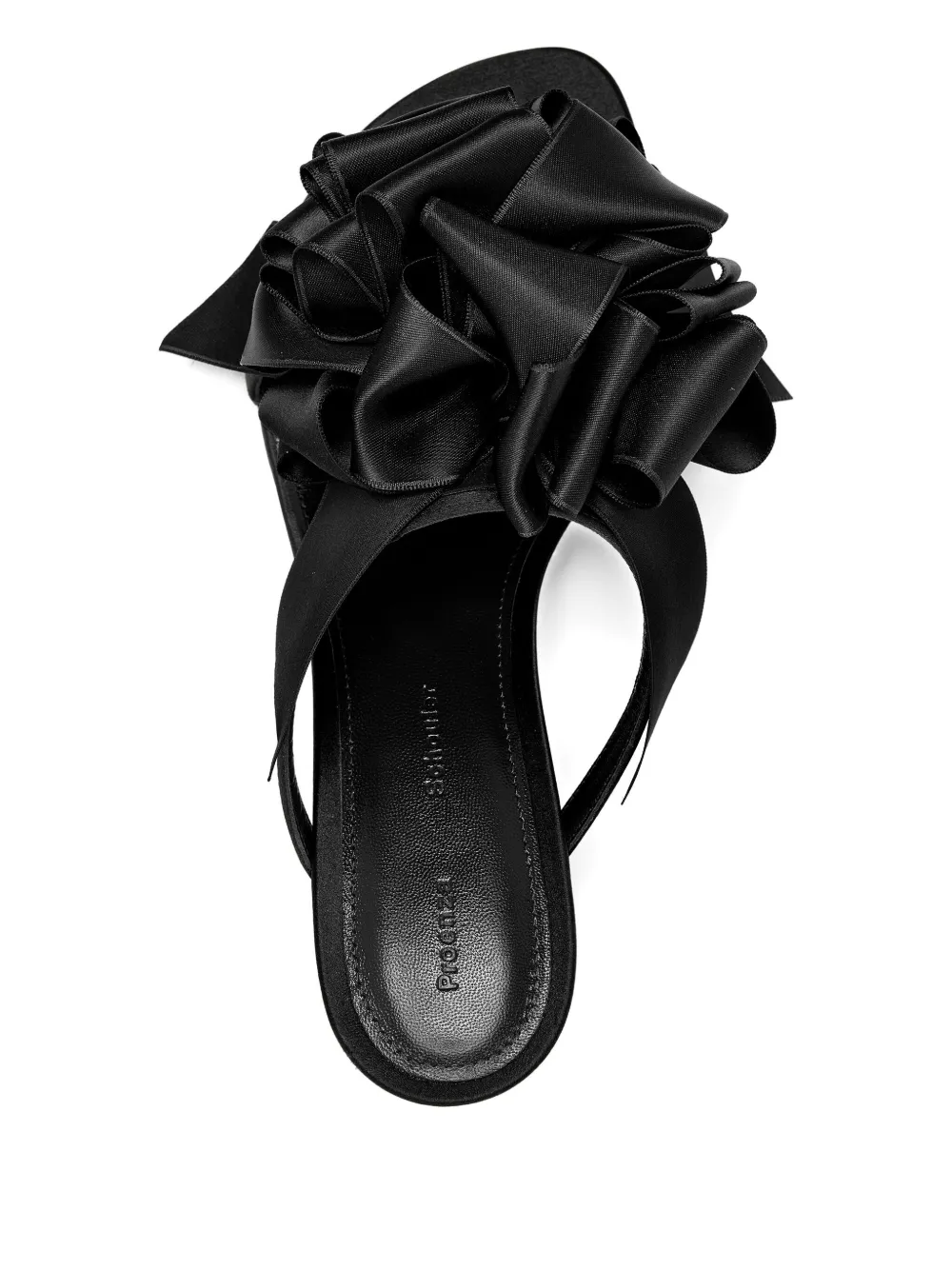 Proenza Schouler 60mm rose-embellishment heeled sandals Zwart