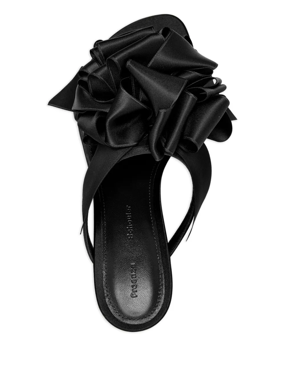 Proenza Schouler 60 mm sandalen met hak en verfraaid met rozen Zwart