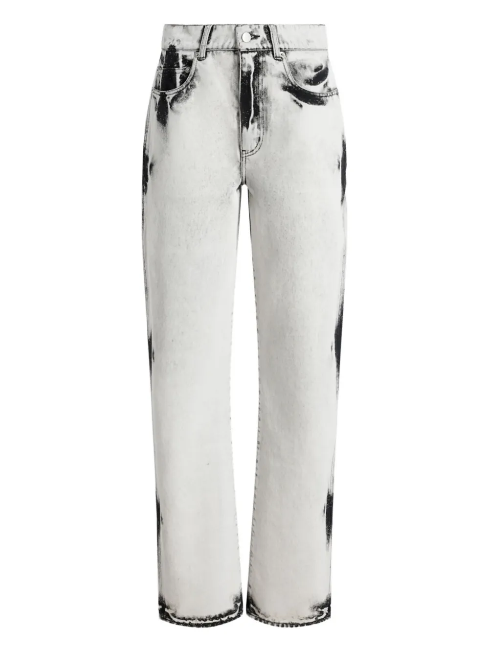 Proenza Schouler Ryman Rigid Mid-rise Straight-leg Jeans In Gray