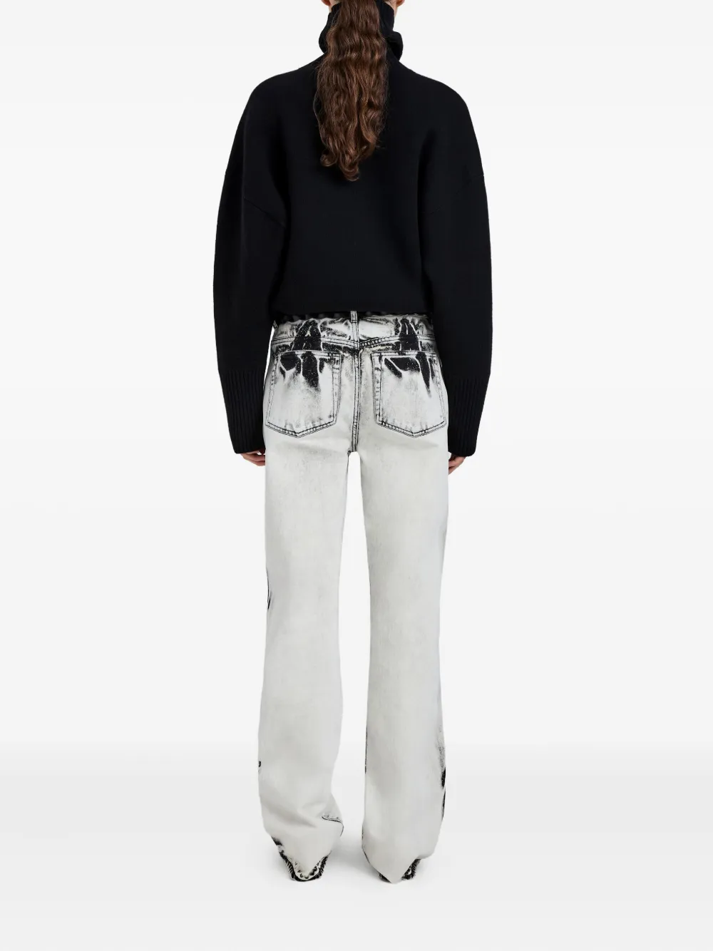 Proenza Schouler Ryman Rigid Mid-rise Straight-leg Jeans In Gray