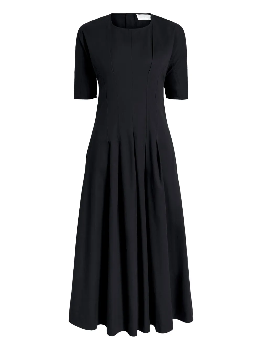Proenza Schouler White Label Ainsley pleated short-sleeve midi dress | Black | Image 1