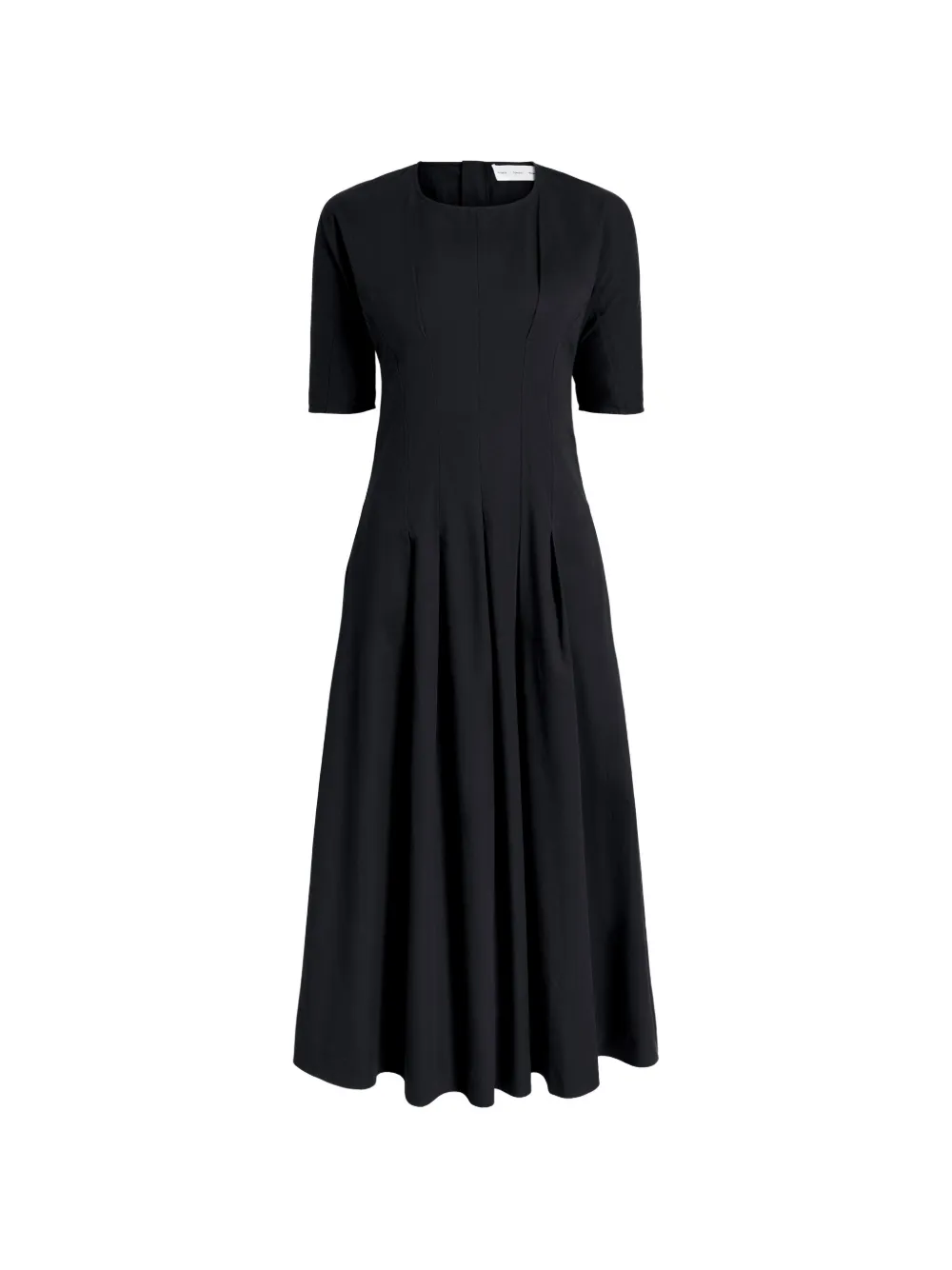 Proenza Schouler White Label Abito midi Ainsley a maniche corte - Nero