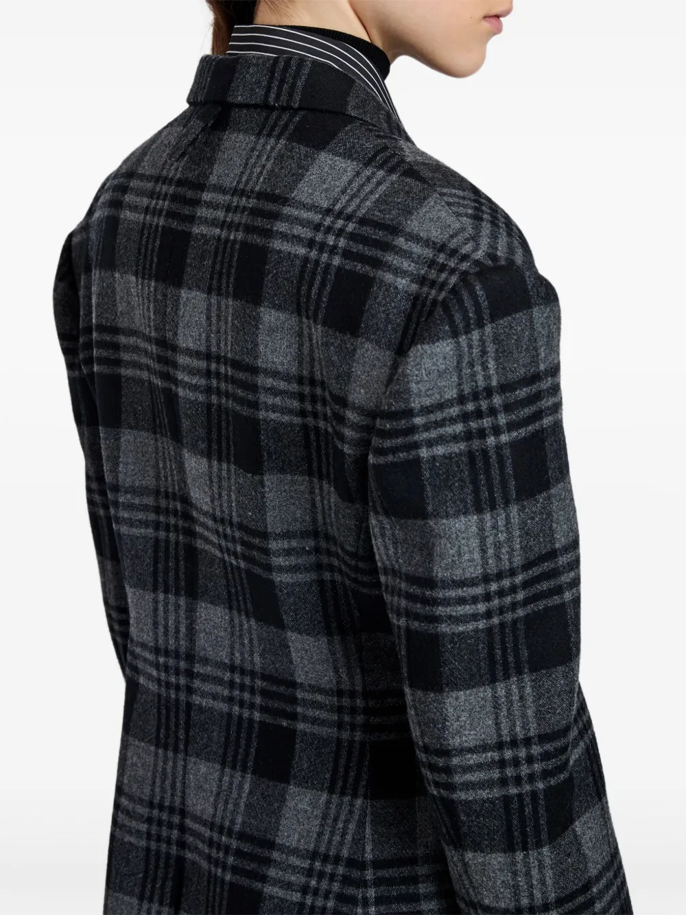 Proenza Schouler Checked Wool Blazer In Gray