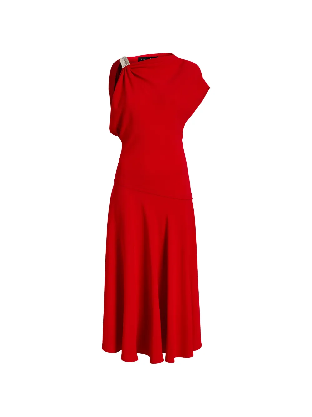 Proenza Schouler Gedrapeerde midi-jurk Rood