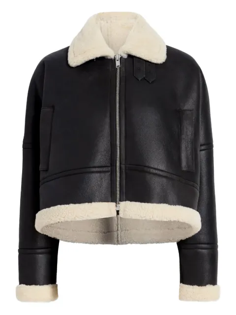 Proenza Schouler leather shearling-linen jacket