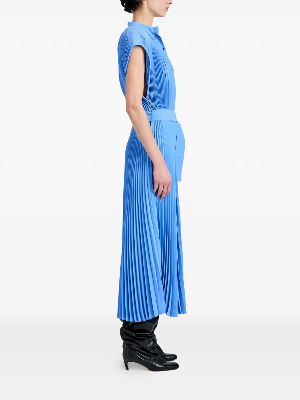 Proenza Schouler Farah geplooide midi-jurk Blauw