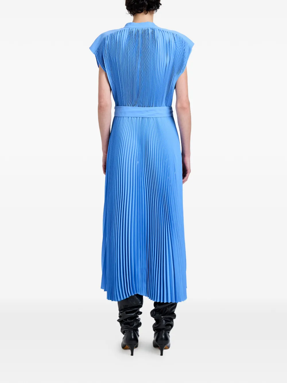 Proenza Schouler Farah geplooide midi-jurk Blauw