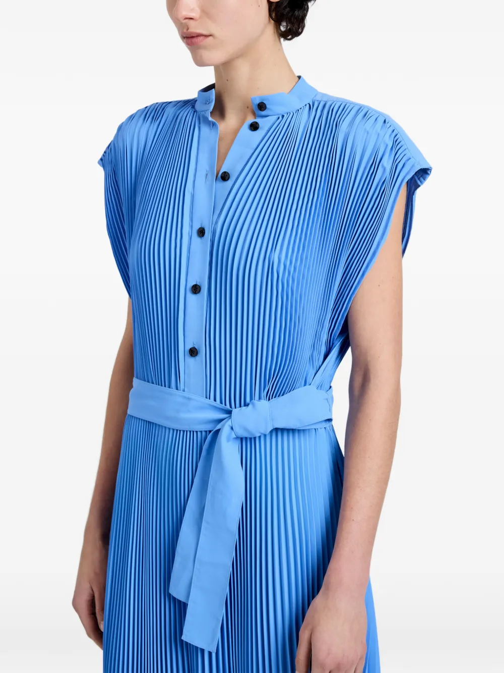 Proenza Schouler Farah geplooide midi-jurk Blauw