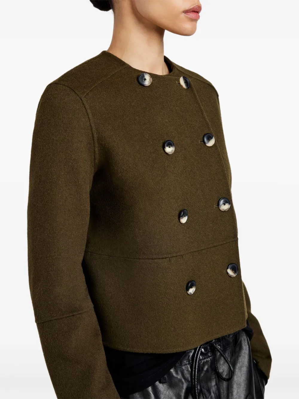 Proenza Schouler White Label Courtney jack met dubbele rij knopen Bruin