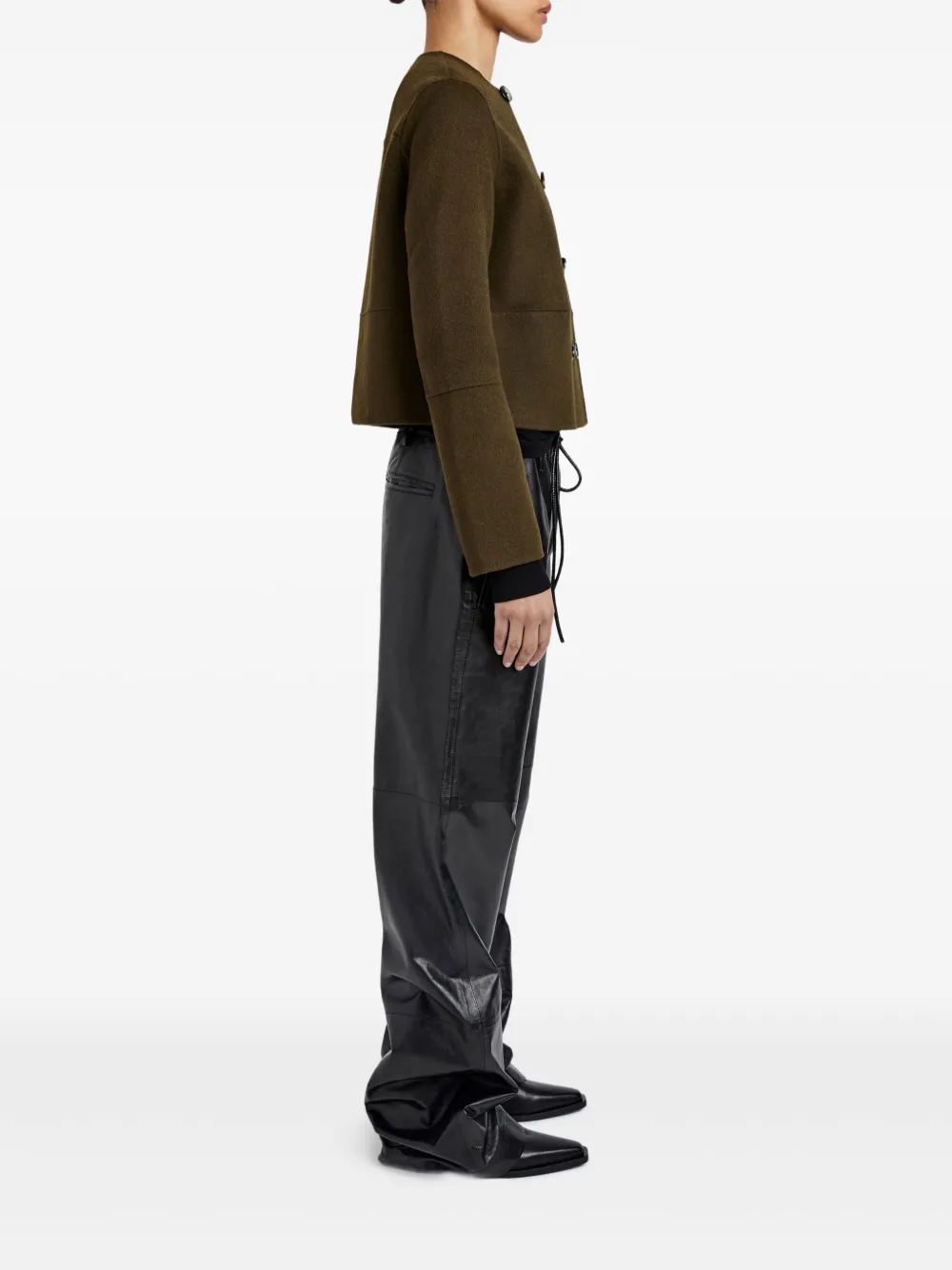 Proenza Schouler White Label Courtney jack met dubbele rij knopen Bruin