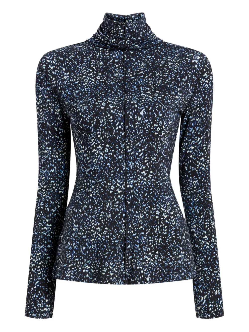 Proenza Schouler White Label Audrey speckled turtleneck top | Blue | Image 1