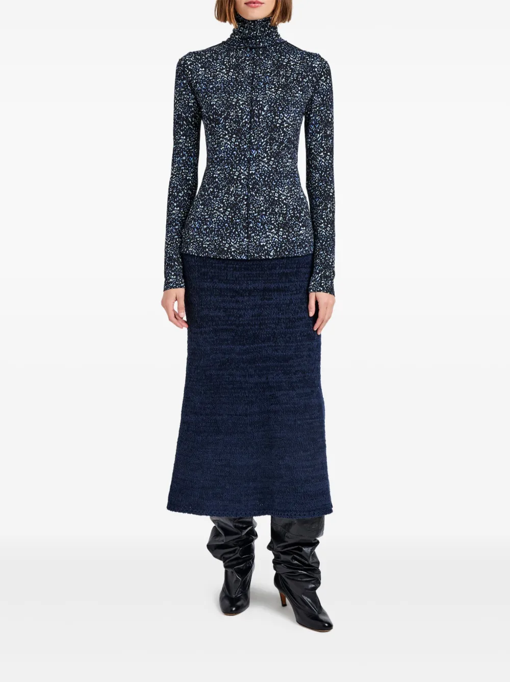 Proenza Schouler White Label Audrey speckled turtleneck top | Blouses | Image 2