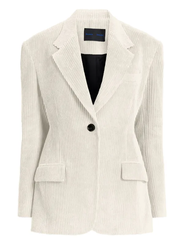 Proenza Schouler Corduroy Single-breasted Blazer in Neutrals
