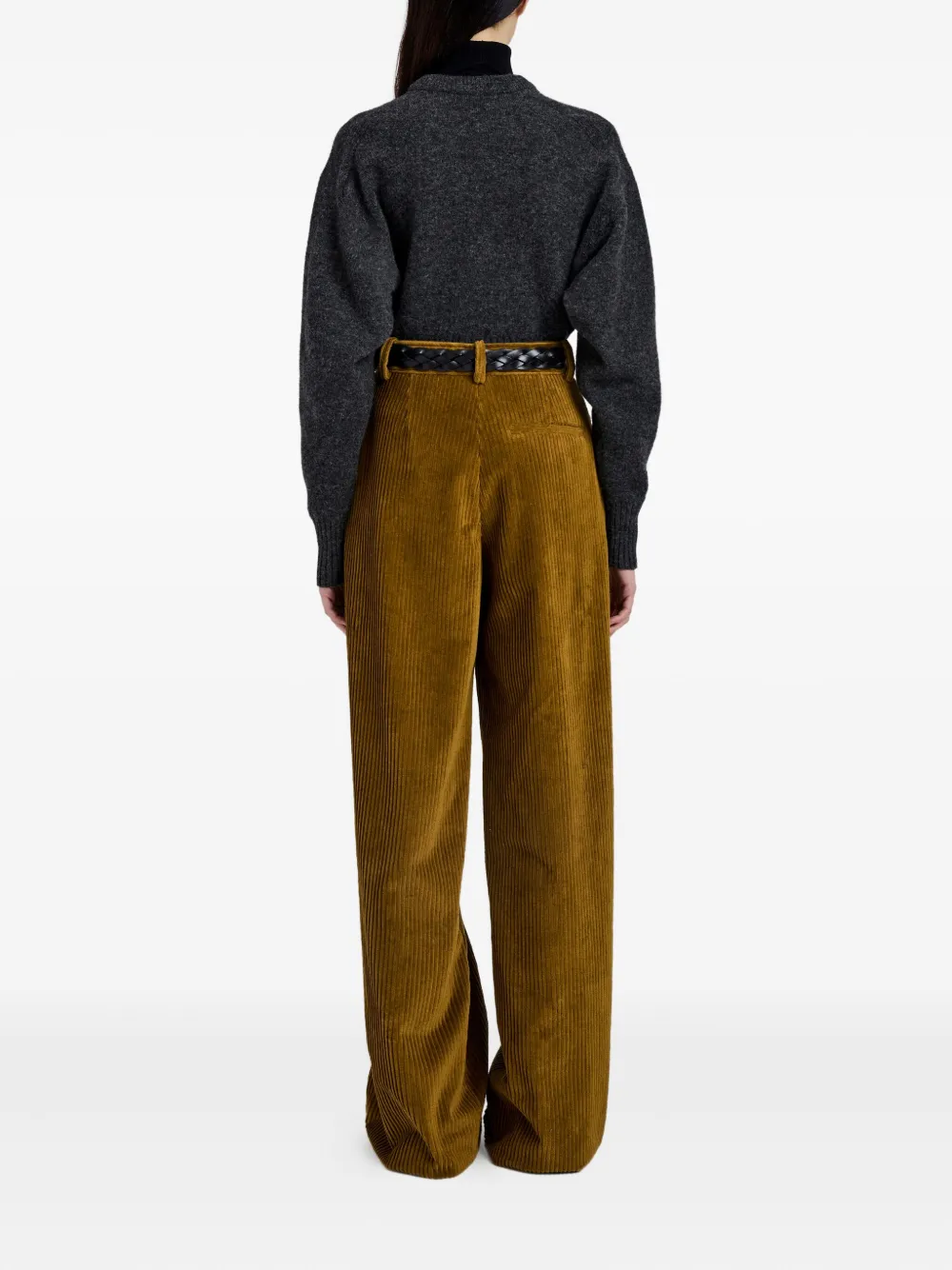 Proenza Schouler Corduroy Straight Trousers In Brown
