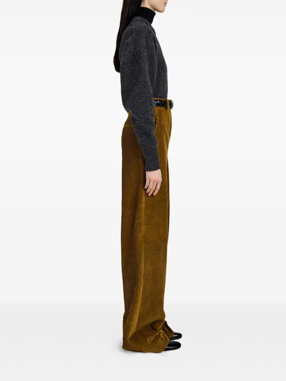 Proenza Schouler Corduroy Straight Trousers In Brown