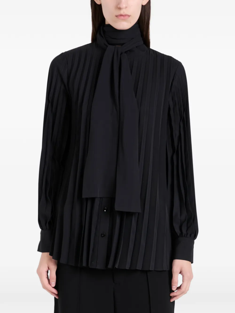 Proenza Schouler Soomin blouse met gestrikte hals Zwart