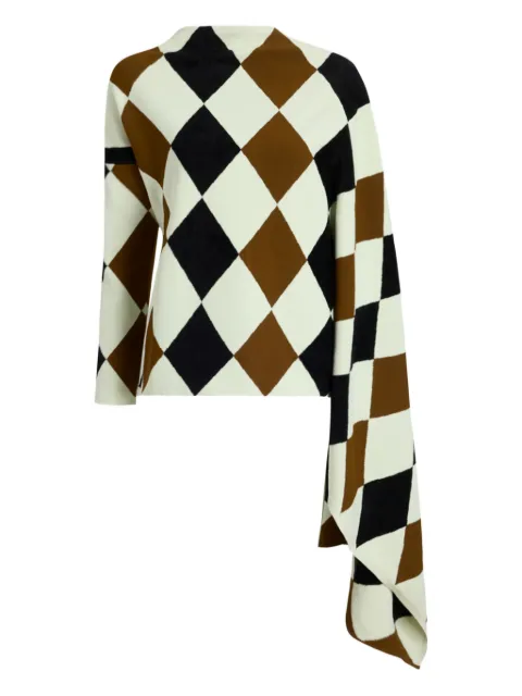 Proenza Schouler Vanne argyle-pattern top