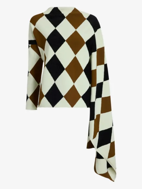 Proenza Schouler Vanne argyle-pattern top