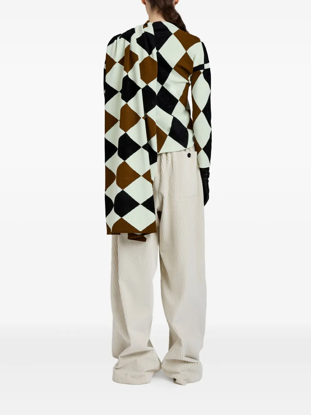 Proenza Schouler Vanne top met argyle-patroon Groen