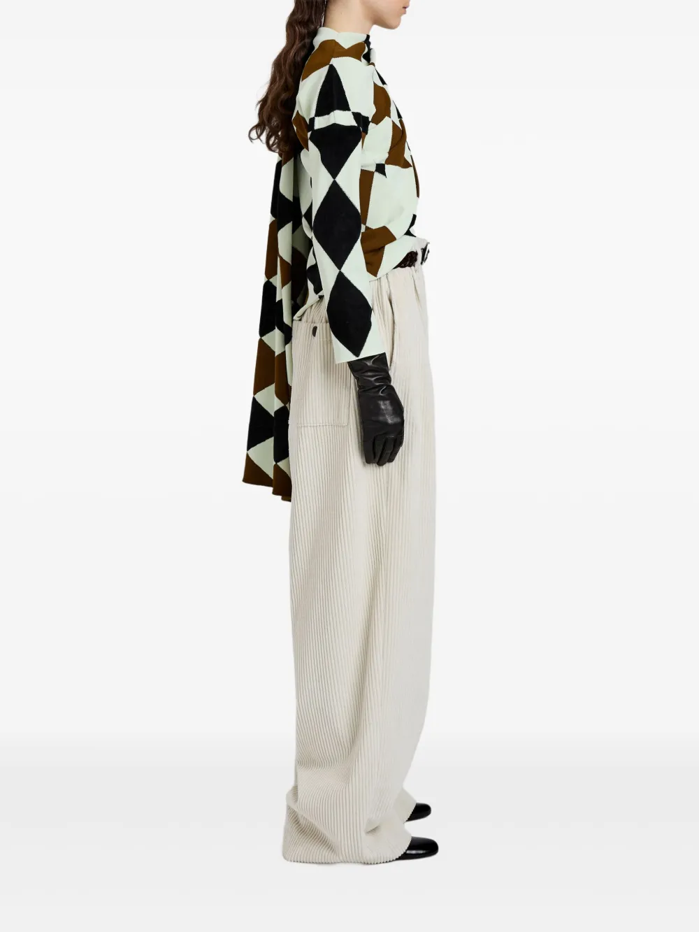 Proenza Schouler Vanne top met argyle-patroon Groen