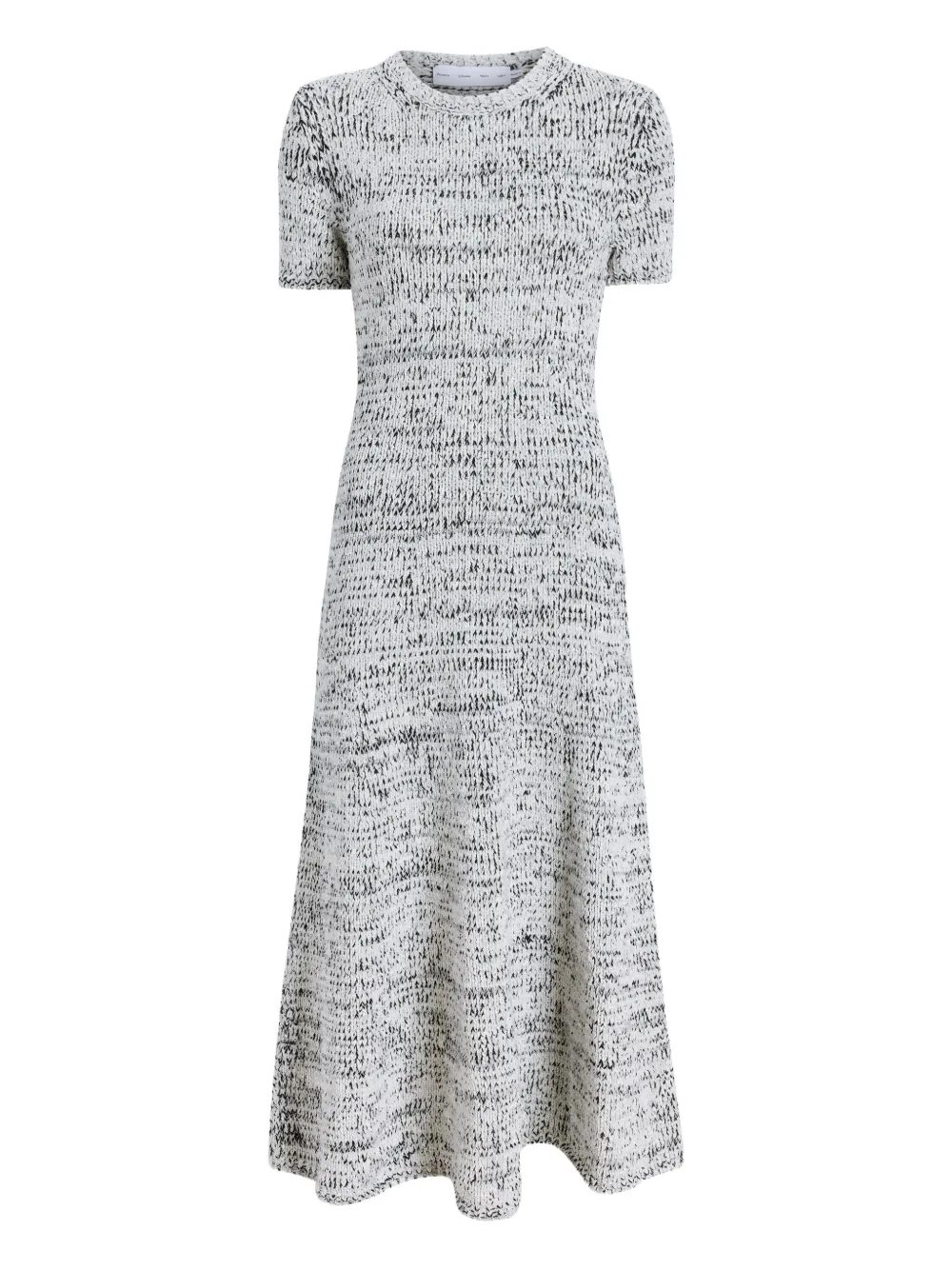 Proenza Schouler White Label robe mi-longue mouchetée à manches courtes | gris | Image 1