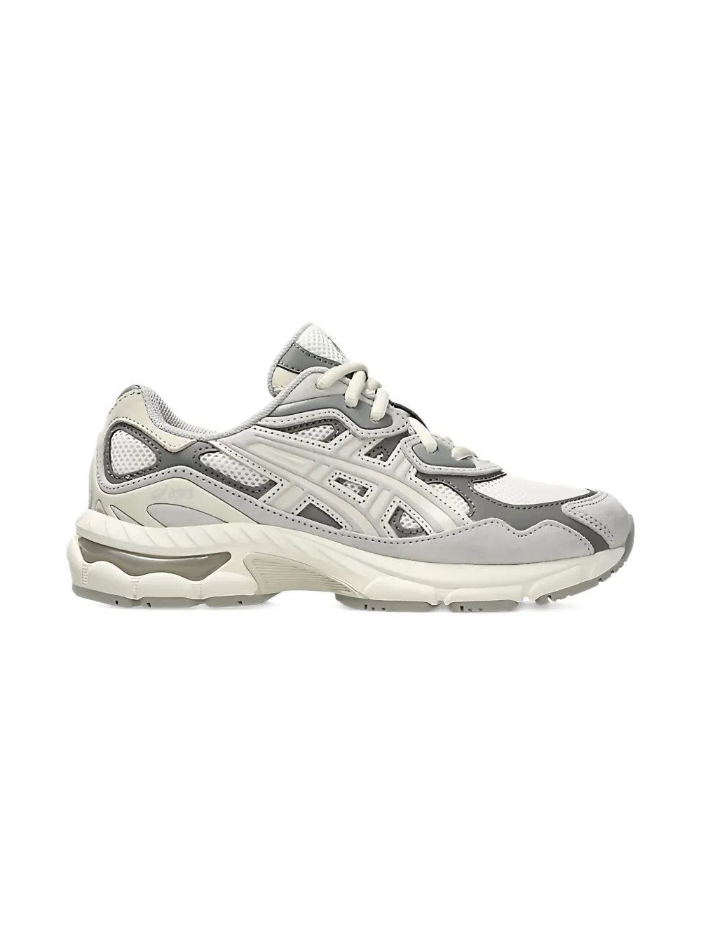 Asics Kids Gel-NYC Cream/Oyster Grey sneakers - Wit