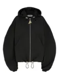 The Attico hooded patch-pocket bomber jacket - Black