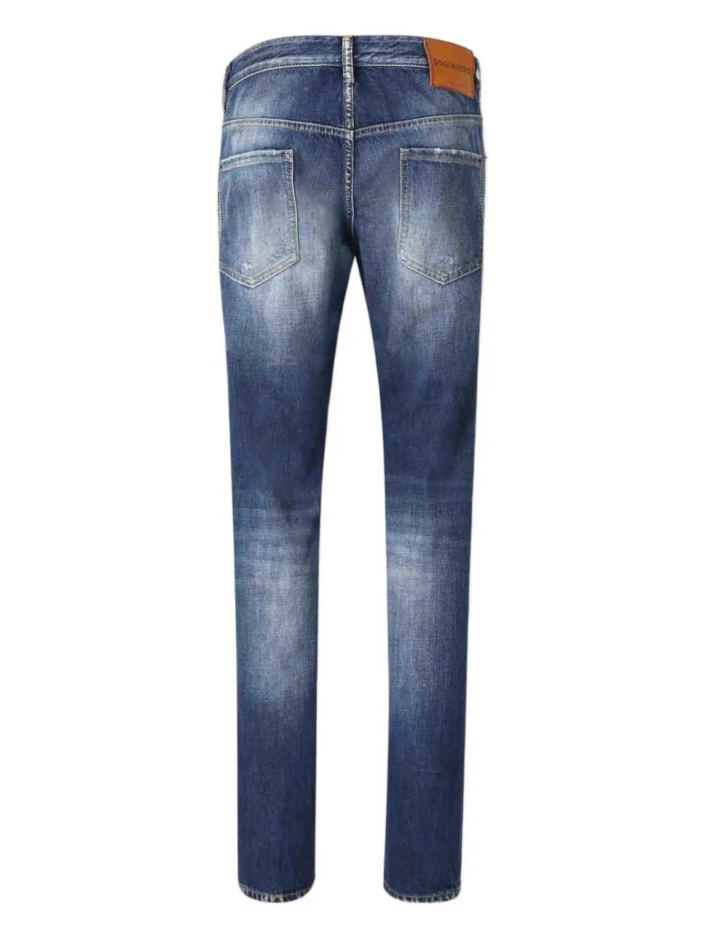 DSQUARED2 faded distressed denim jeans - Blauw