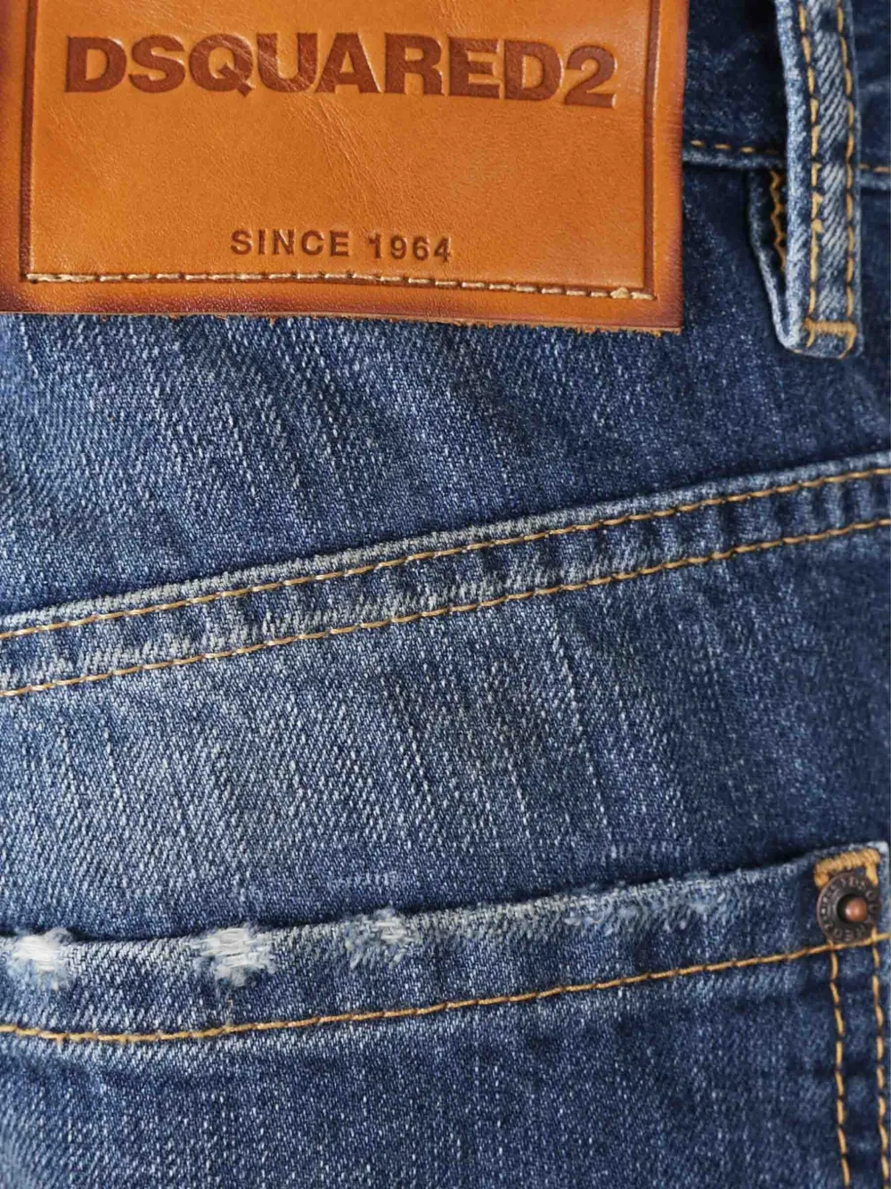 Dsquared2 Faded Distressed Denim Jeans In Blue