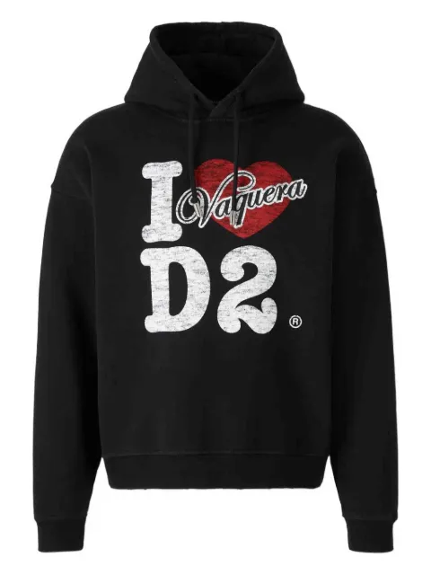 DSQUARED2 logo-print cotton hoodie 