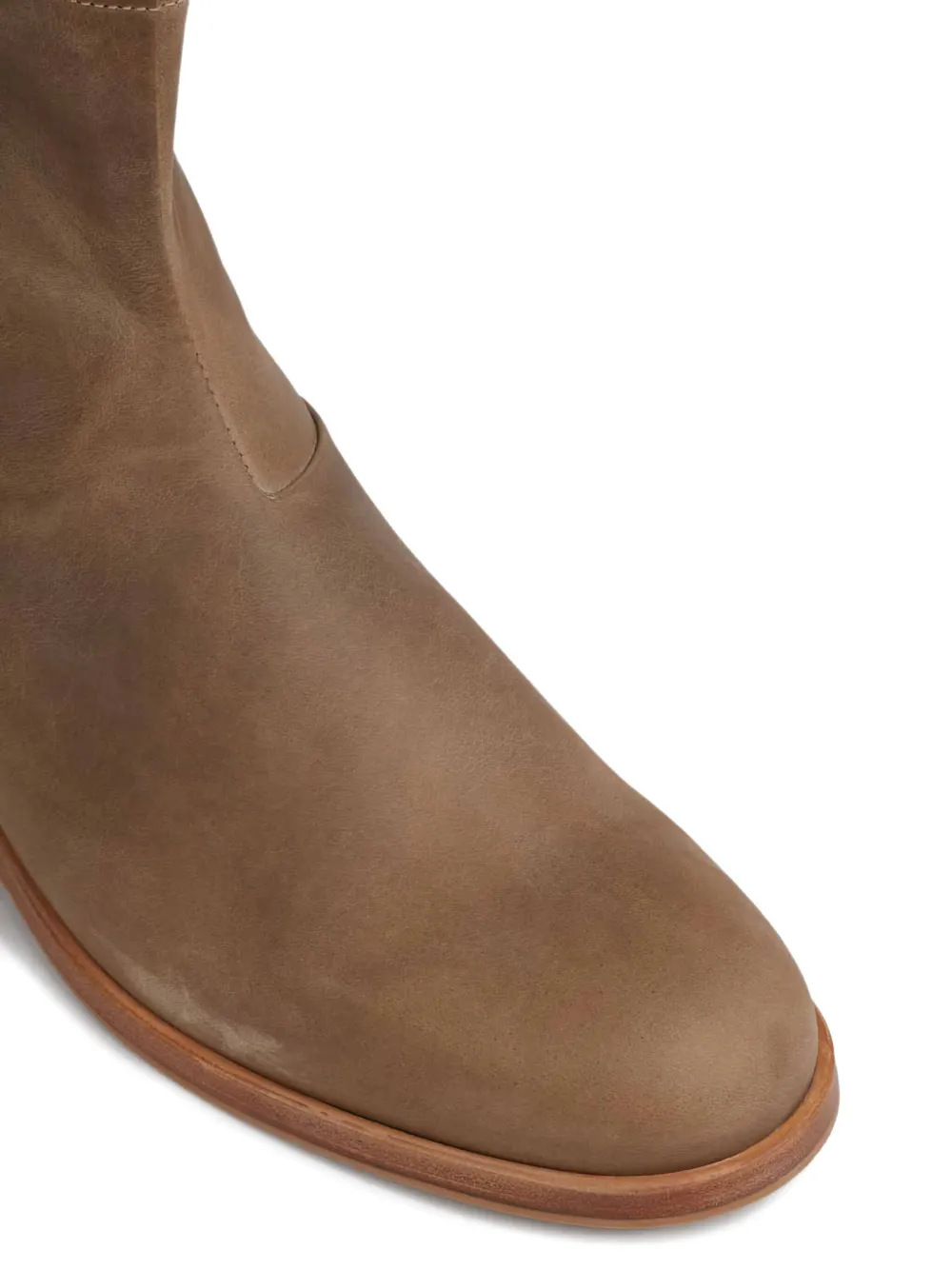 Common Projects Waxed Suede Side-zip Boots In Brown
